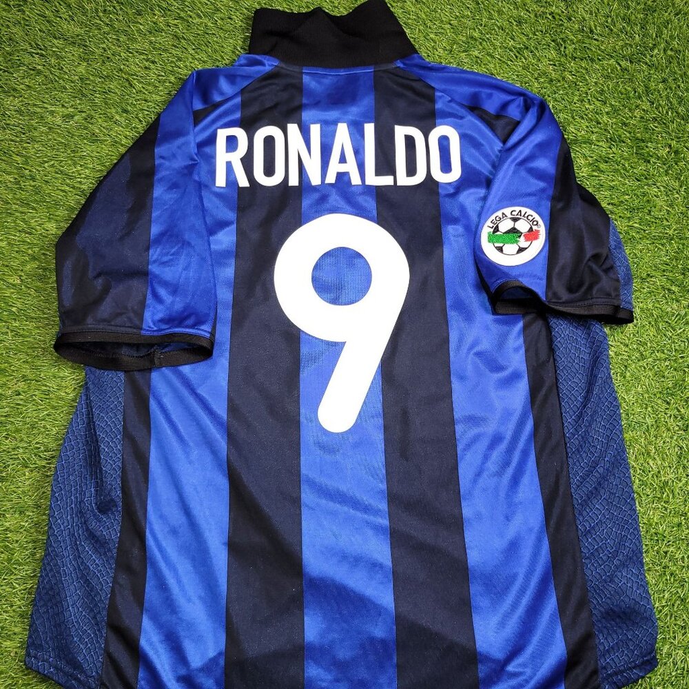 Ronaldo Inter Milan 2001 2002 Soccer Jersey Shirt L